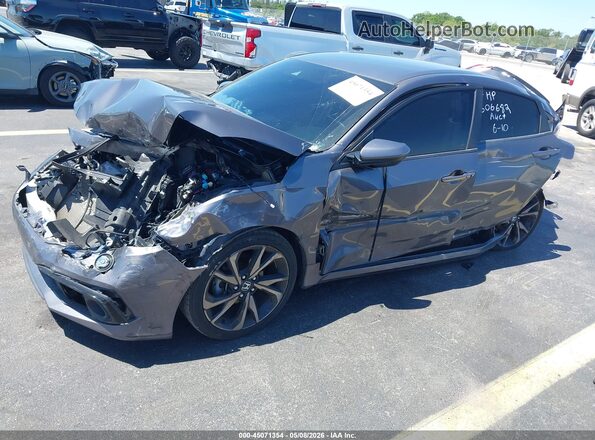 2HGFC2F89KH606682 2019 HONDA CIVIC Серый Передняя левая четверть