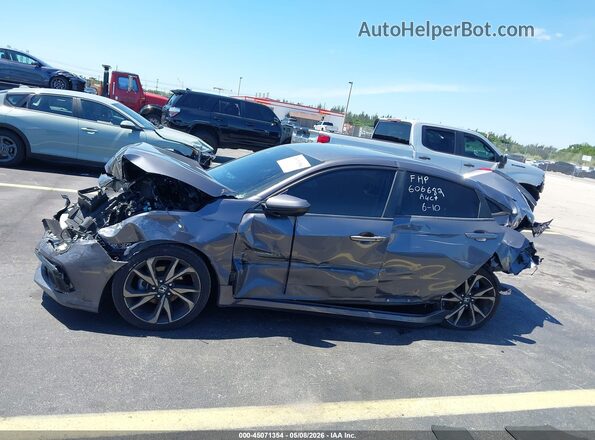 2HGFC2F89KH606682 2019 HONDA CIVIC Серый Панорамный вид салона 360°