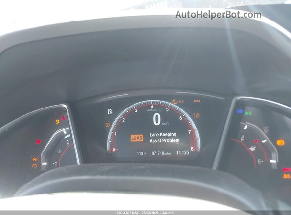2HGFC2F89KH606682 2019 HONDA CIVIC Серый Вид задних сидений