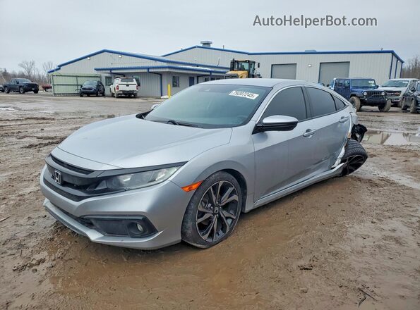 2HGFC2F89MH531503 2021 HONDA CIVIC Серебряный Передняя левая четверть