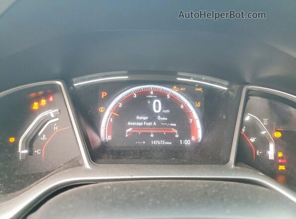 2HGFC2F8XLH537535 2020 HONDA CIVIC Gray Вид щитка приладів