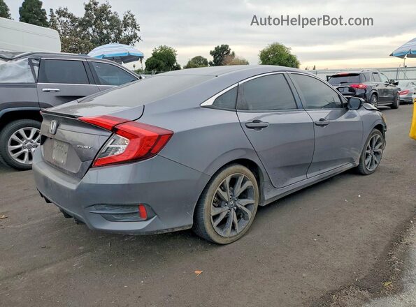 2HGFC2F8XLH537535 2020 HONDA CIVIC Gray Задня права чверть
