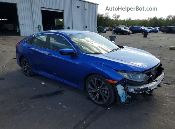 2HGFC2F8XMH535561 2021 HONDA CIVIC Blue Передня права чверть
