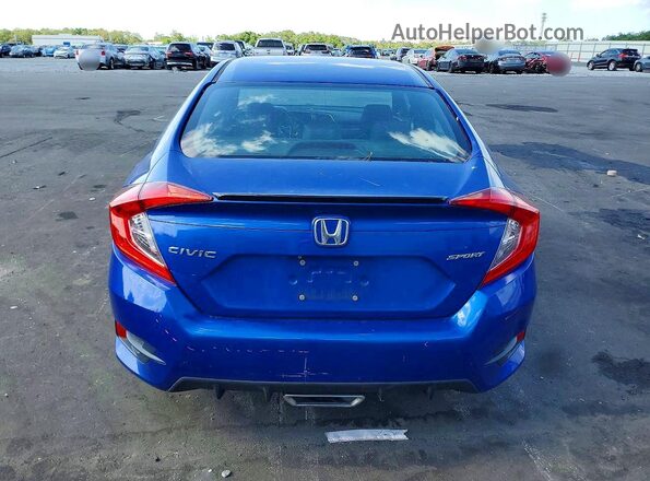 2HGFC2F8XMH535561 2021 HONDA CIVIC Blue Вид ззаду