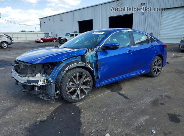2HGFC2F8XMH535561 2021 HONDA CIVIC Blue Передня ліва чверть