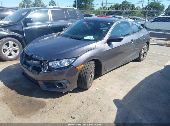 2HGFC3B36HH360554 2017 HONDA CIVIC Gray Przód lewy