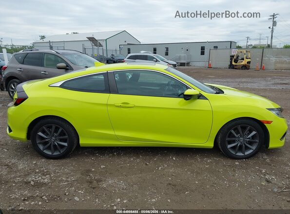 2HGFC3B37KH350123 2019 HONDA CIVIC Желтый Вид задней части салона