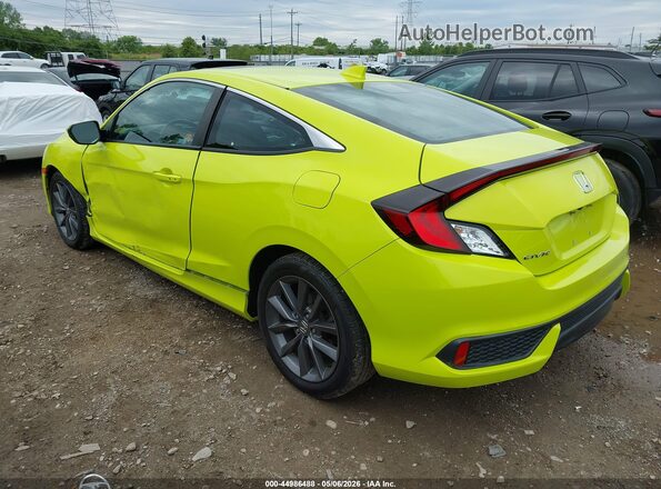 2HGFC3B37KH350123 2019 HONDA CIVIC Желтый Задняя левая четверть