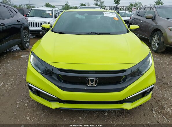 2HGFC3B37KH350123 2019 HONDA CIVIC Желтый Вид щитка приборов
