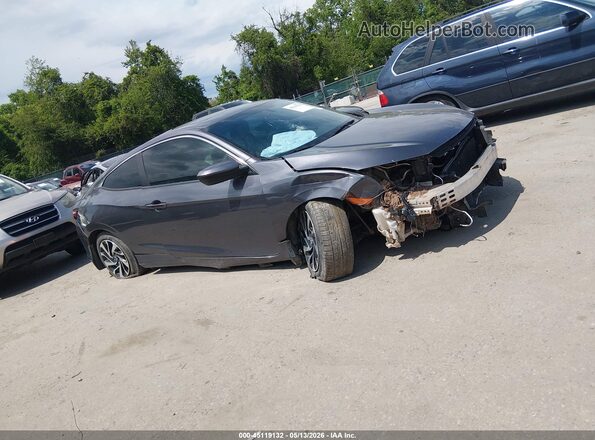 2HGFC4B01JH307309 2018 HONDA CIVIC Серый Вид задней части салона