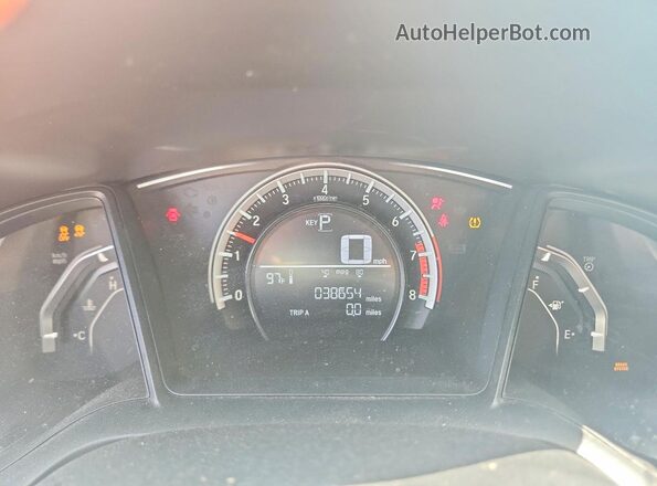 2HGFC4B04GH316403 2016 HONDA CIVIC Silver Вид щитка приладів