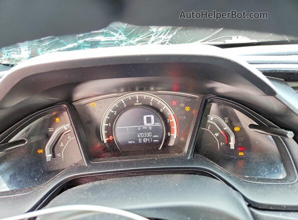 2HGFC4B09JH302228 2018 HONDA CIVIC Silver ხელსაწყოთა პანელის ხედი