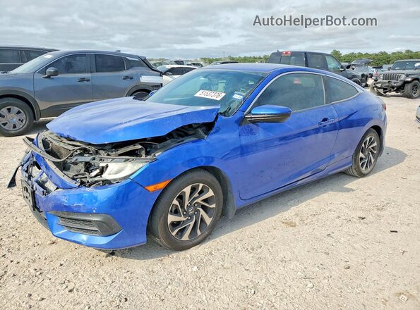 2HGFC4B50HH307436 2017 HONDA CIVIC Blue წინა მარცხენა ხედი სამი მეოთხედიდან