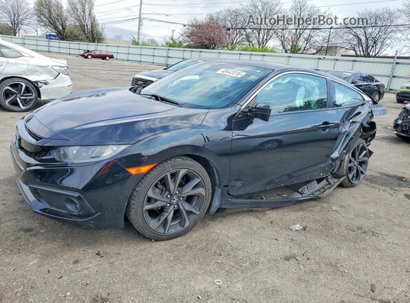 2HGFC4B80LH302997 2020 HONDA CIVIC Черный Передняя левая четверть
