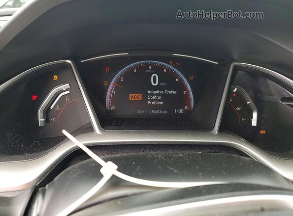 2HGFC4B80LH302997 2020 HONDA CIVIC Черный Вид щитка приборов