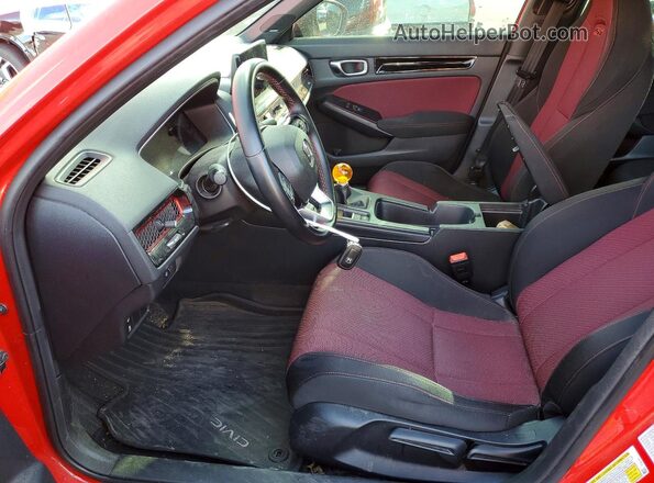2HGFE1E52NH473702 2022 HONDA CIVIC Красный Вид салона спереди
