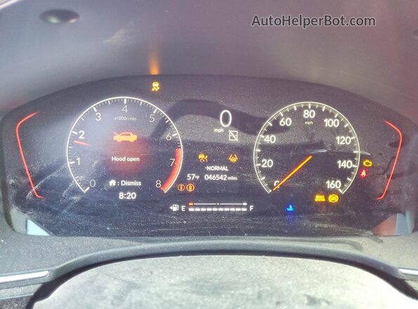 2HGFE1E52NH473702 2022 HONDA CIVIC Красный Вид щитка приборов