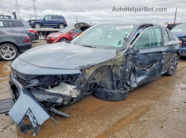 2HGFE1F75RH306661 2024 HONDA CIVIC Синий Передняя левая четверть