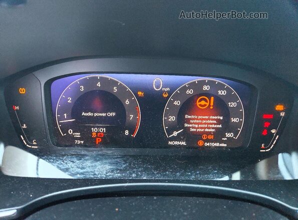 2HGFE1F93NH305200 2022 HONDA CIVIC Silver Вид щитка приладів