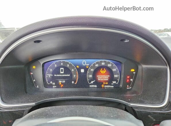 2HGFE1F97NH313056 2022 HONDA CIVIC Синий Вид щитка приборов