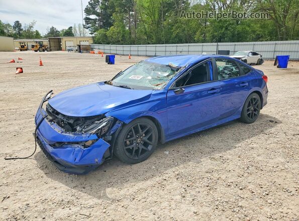 2HGFE2F50NH537577 2022 HONDA CIVIC Blue წინა მარცხენა ხედი სამი მეოთხედიდან