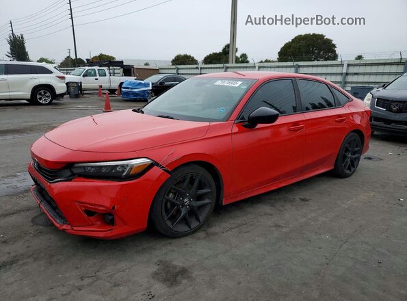 2HGFE2F50PH505683 2023 HONDA CIVIC Red წინა მარცხენა ხედი სამი მეოთხედიდან