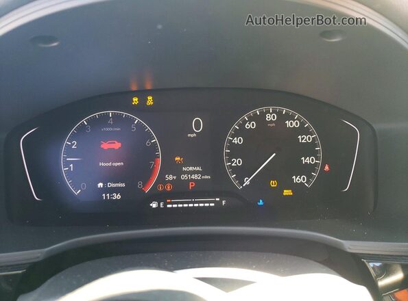 2HGFE2F50PH529627 2023 HONDA CIVIC White Widok zestawu wskaźników