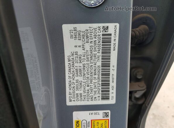2HGFE2F50RH506206 2024 HONDA CIVIC Blue Вид підкапотного простору
