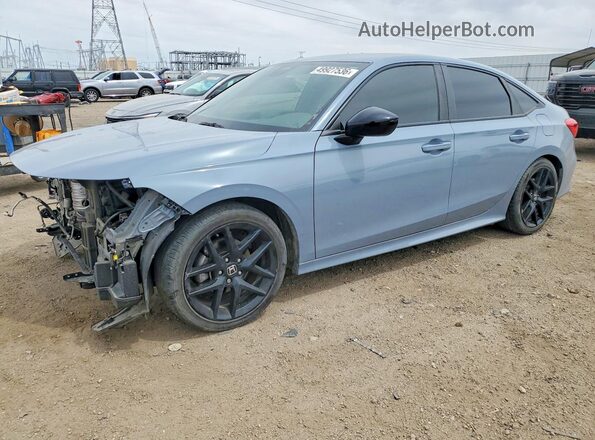 2HGFE2F51NH578252 2022 HONDA CIVIC Gray წინა მარცხენა ხედი სამი მეოთხედიდან