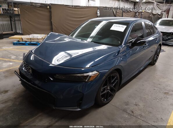 2HGFE2F52SH559298 2025 HONDA CIVIC Blue წინა მარცხენა ხედი სამი მეოთხედიდან