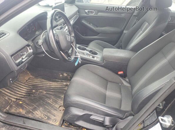 2HGFE2F53NH518909 2022 HONDA CIVIC Black წინა სალონის ხედი
