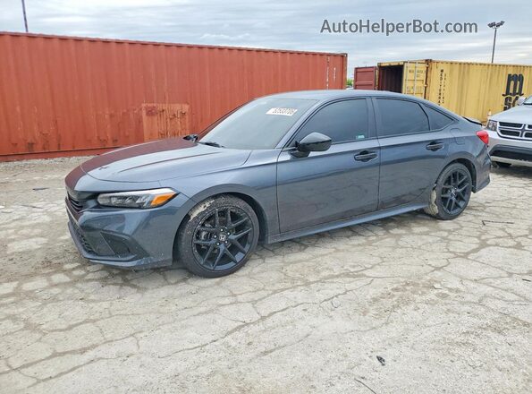 2HGFE2F54NH597751 2022 HONDA CIVIC Gray წინა მარცხენა ხედი სამი მეოთხედიდან
