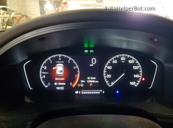 2HGFE2F55NH503246 2022 HONDA CIVIC White ხელსაწყოთა პანელის ხედი