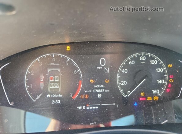 2HGFE2F55NH610538 2022 HONDA CIVIC White Vista del cuadro de instrumentos