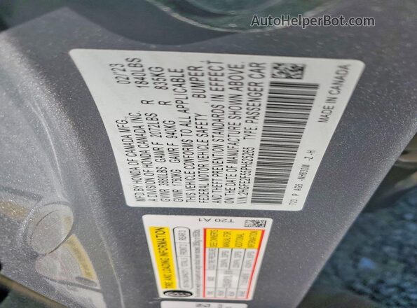 2HGFE2F55PH525265 2023 HONDA CIVIC Silver Widok komory silnika