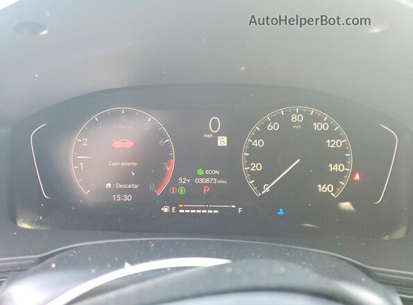 2HGFE2F55RH562545 2024 HONDA CIVIC Gray Widok zestawu wskaźników