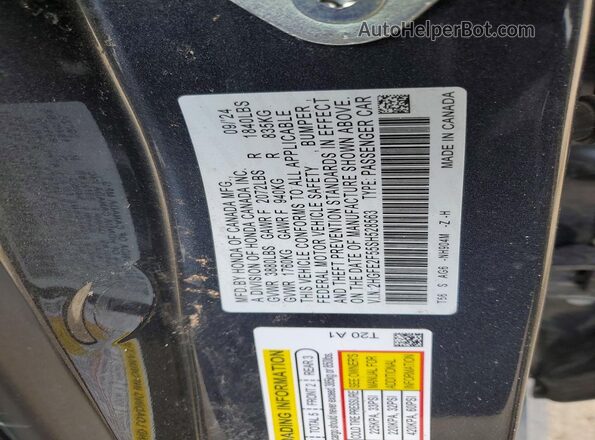 2HGFE2F55SH528563 2025 HONDA CIVIC Charcoal ძრავის განყოფილების ხედი