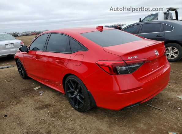 2HGFE2F56NH502820 2022 HONDA CIVIC Red Հետևի ձախ
