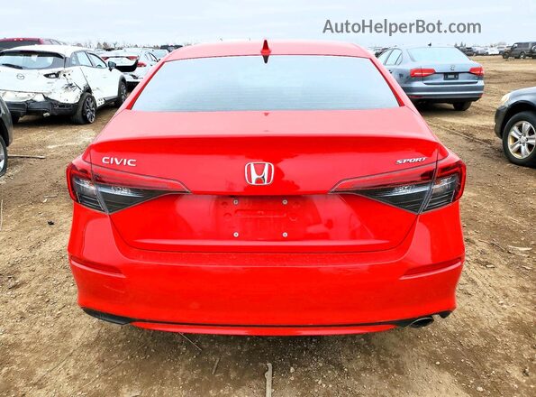 2HGFE2F56NH502820 2022 HONDA CIVIC Red Հետևի տեսք