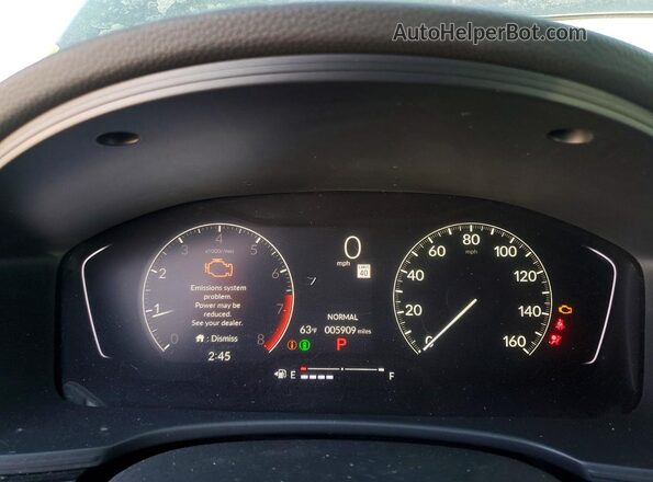 2HGFE2F56TH535586 2026 HONDA CIVIC Black Вид щитка приладів