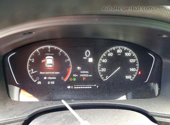 2HGFE2F57NH580720 2022 HONDA CIVIC Синий Вид щитка приборов