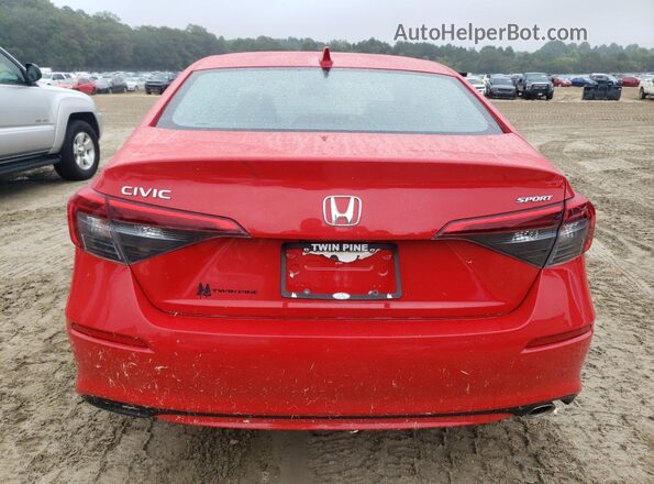 2HGFE2F57RH564345 2024 HONDA CIVIC Red Widok z tyłu