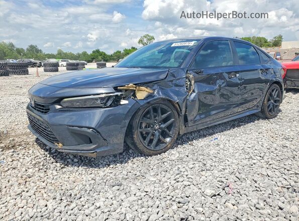 2HGFE2F58NH548827 2022 HONDA CIVIC Gray წინა მარცხენა ხედი სამი მეოთხედიდან