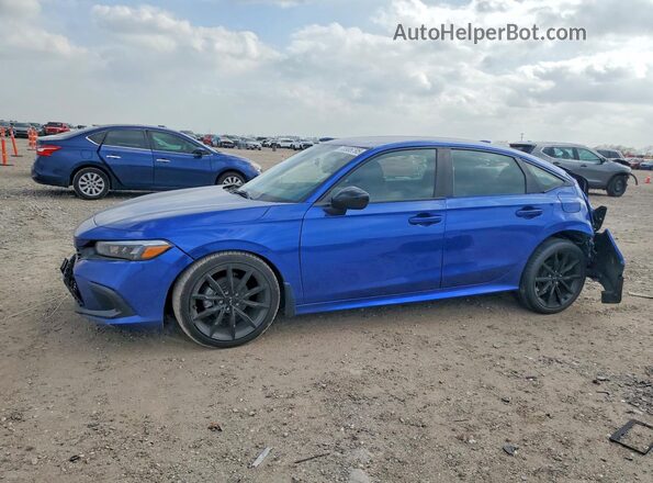 2HGFE2F58RH552124 2024 HONDA CIVIC Blue Առջևի ձախ երեք քառորդ տեսարան