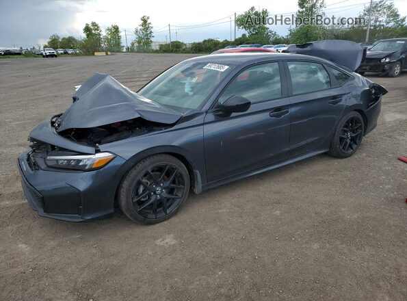 2HGFE2F58SH101586 2025 HONDA CIVIC Charcoal წინა მარცხენა ხედი სამი მეოთხედიდან