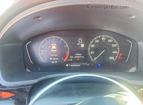 2HGFE2F5XNH557593 2022 HONDA CIVIC Red Вид щитка приладів