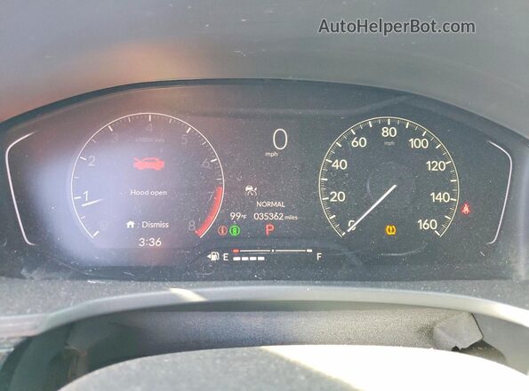 2HGFE2F5XNH592652 2022 HONDA CIVIC Red ხელსაწყოთა პანელის ხედი