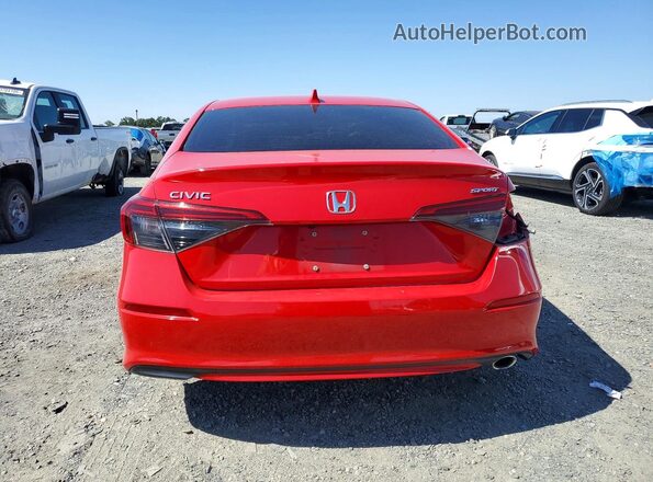 2HGFE2F5XNH592652 2022 HONDA CIVIC Red უკანა ხედი