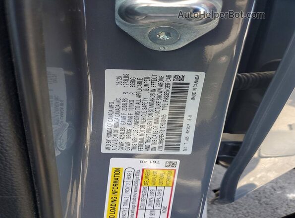 2HGFE4F81TH308165 2026 HONDA CIVIC Gray Vista del compartimento del motor
