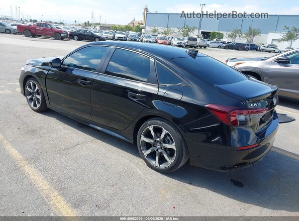 2HGFE4F82SH333042 2025 HONDA CIVIC HYBRID Черный Задняя левая четверть